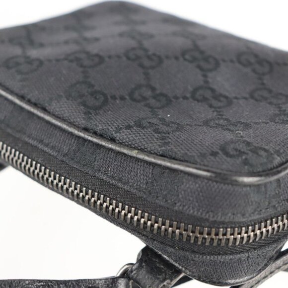 Gucci Monogram Pochette Black 1847589 – FASHIONPHILE Gucci Shoulder Bag Canvas Leather Black GG Canvas Pochette